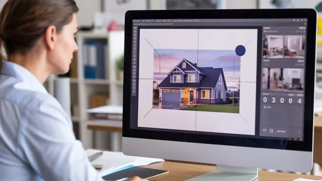 Professional Designer Working on Real Estate Banner